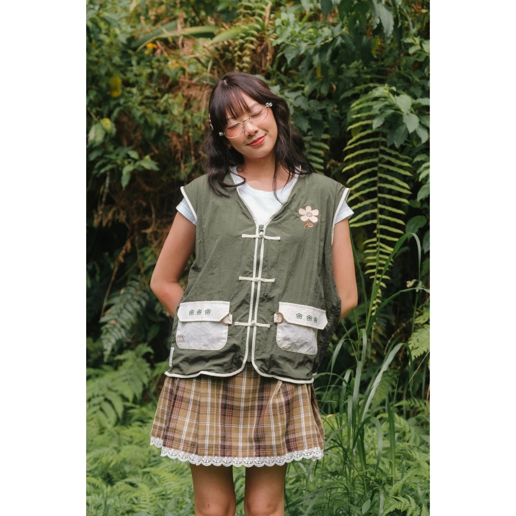 Riku Vest Green - Tome Ame