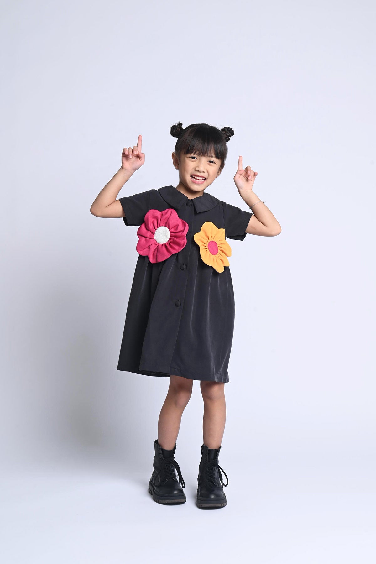 Scarlet Dress In Grey - Amber Kids