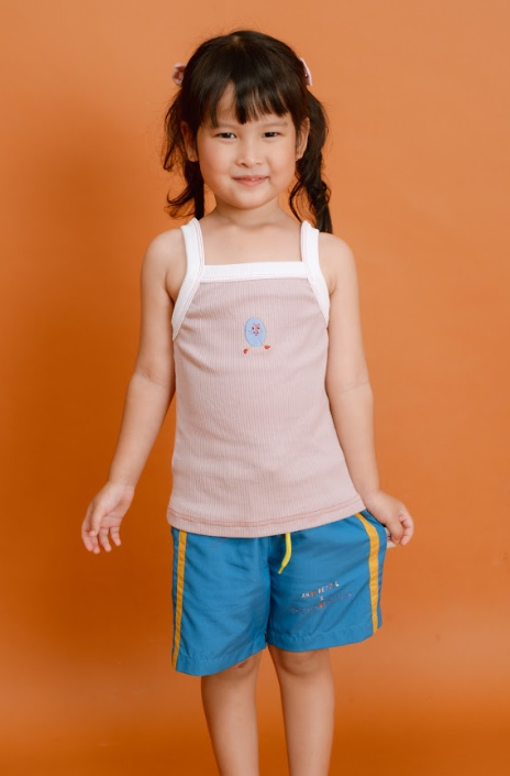 HGL Bambini - Pinkie Pink Rib Tank - Anak Ketjil