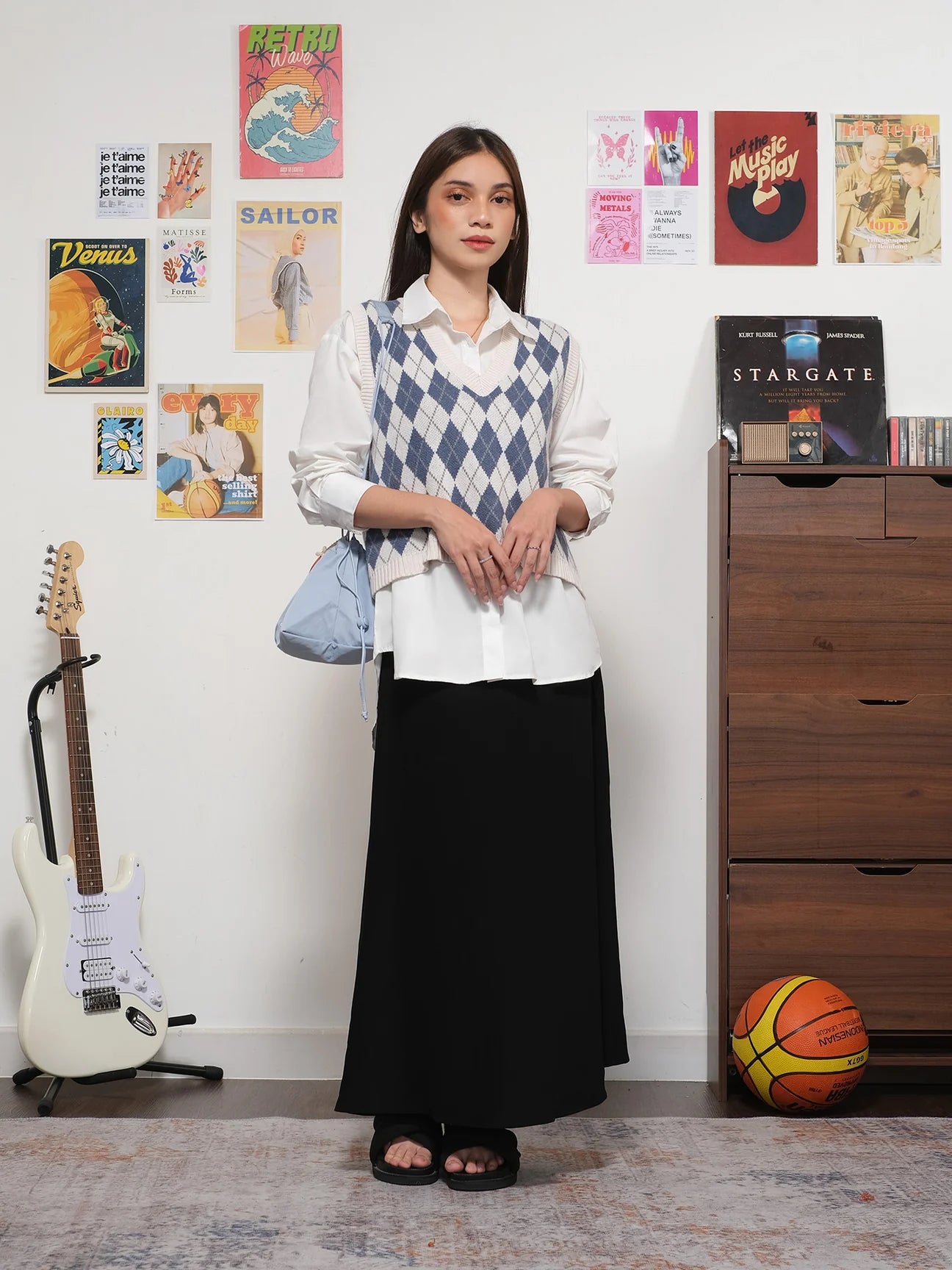 Slip Skirt Full Length Black - Thenblank