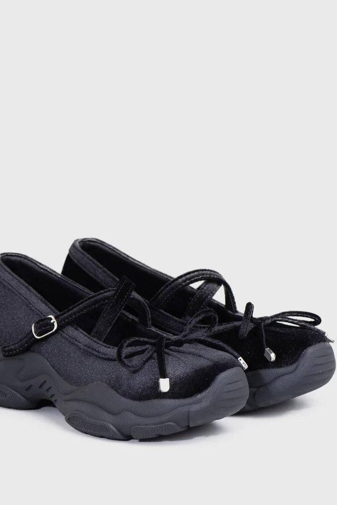 Swift Sneakers Ballerina Genuine Leather Black - Adorable Projects