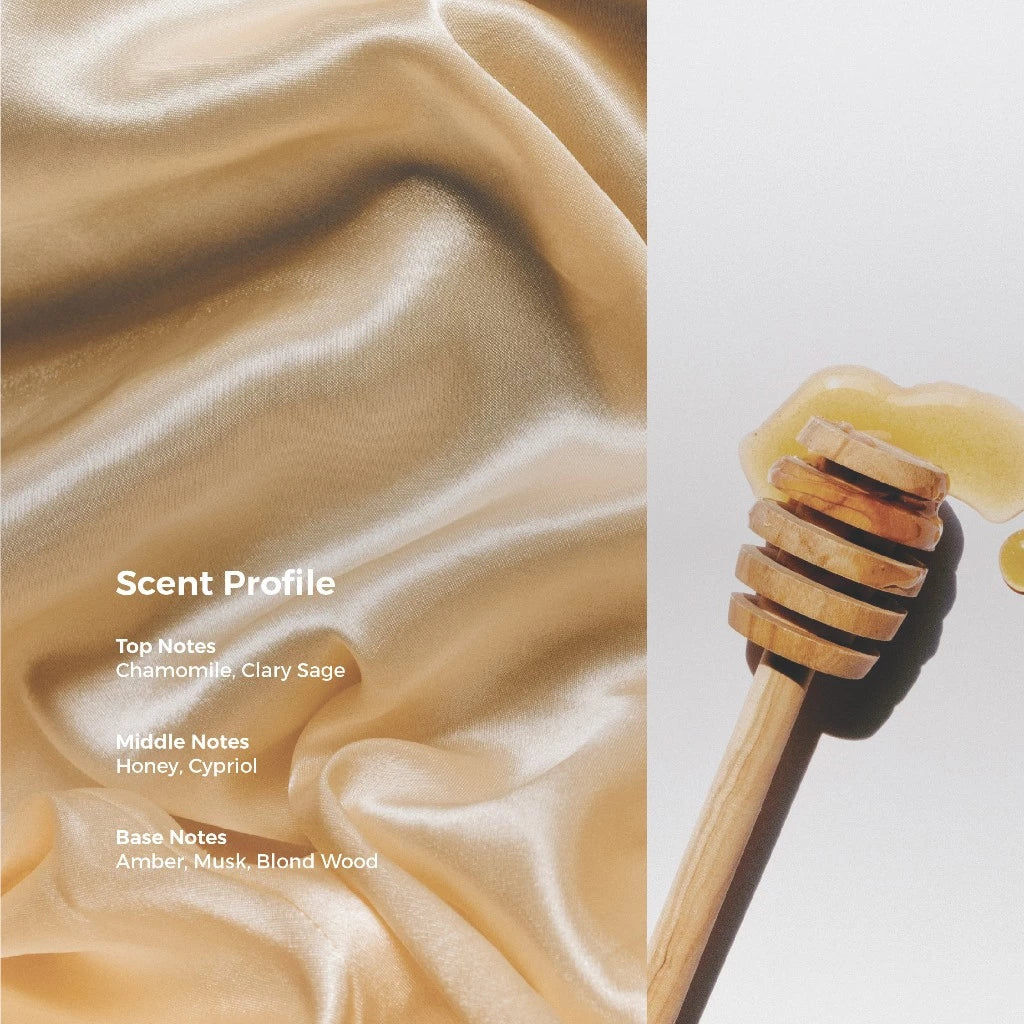 The Vanity Room by Scents of Pluto (50ml) is a calming yet sensual fragrance. It opens with soothing chamomile and aromatic clary sage, followed by sweet honey and earthy cypriol. The base of amber, musk, and blond wood adds warmth and elegance for a refined finish.
