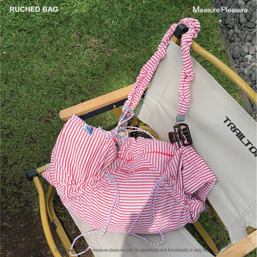 Ruched Bag 701 Cherry Stripes - Measure Pleasure