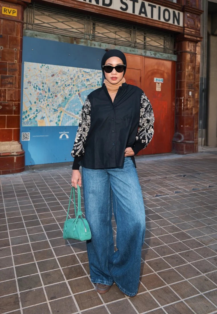 Nonaetal Osaka Heritage Top Knit Sleeve Black - Nona