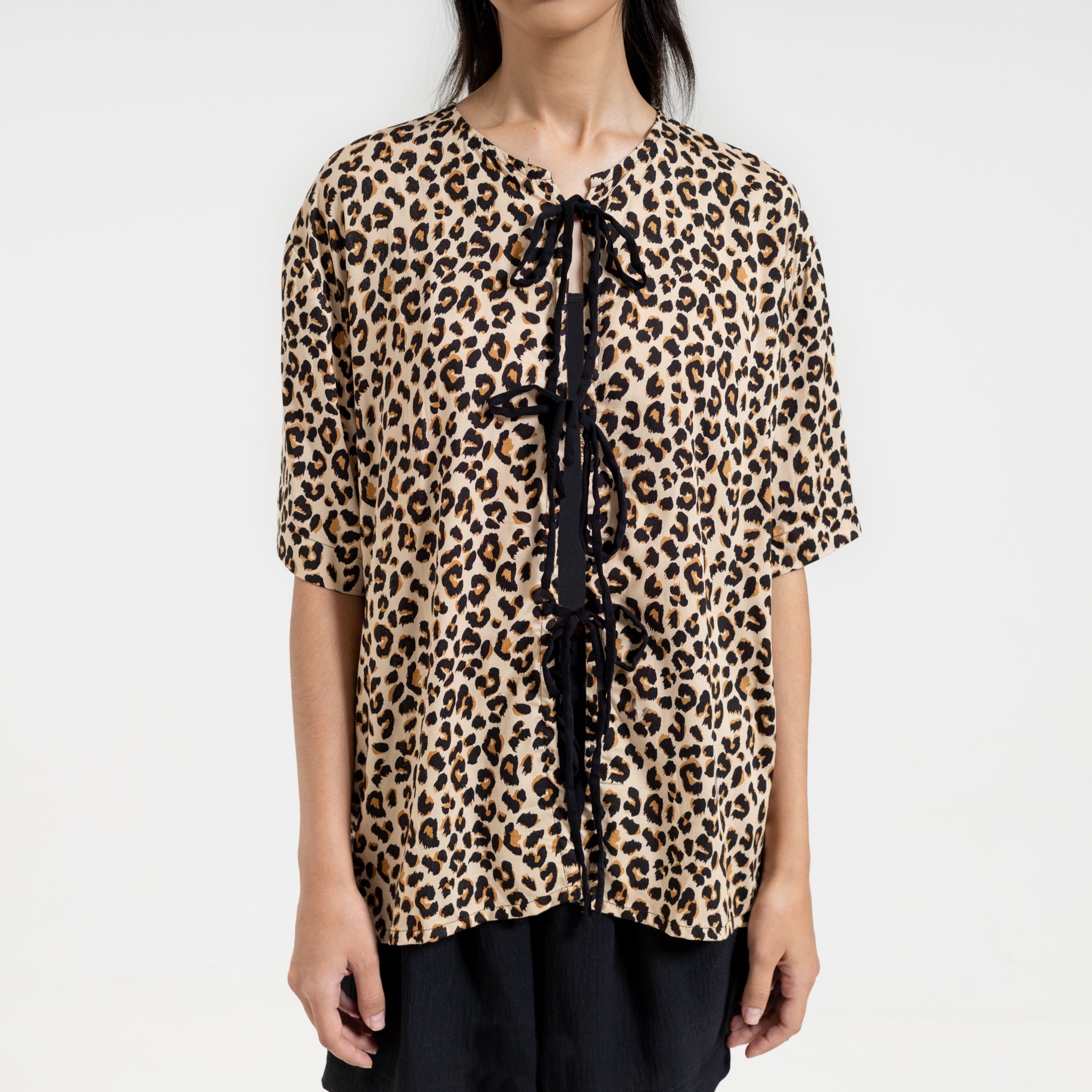 Leopard Shirt Cream - Saya Saya