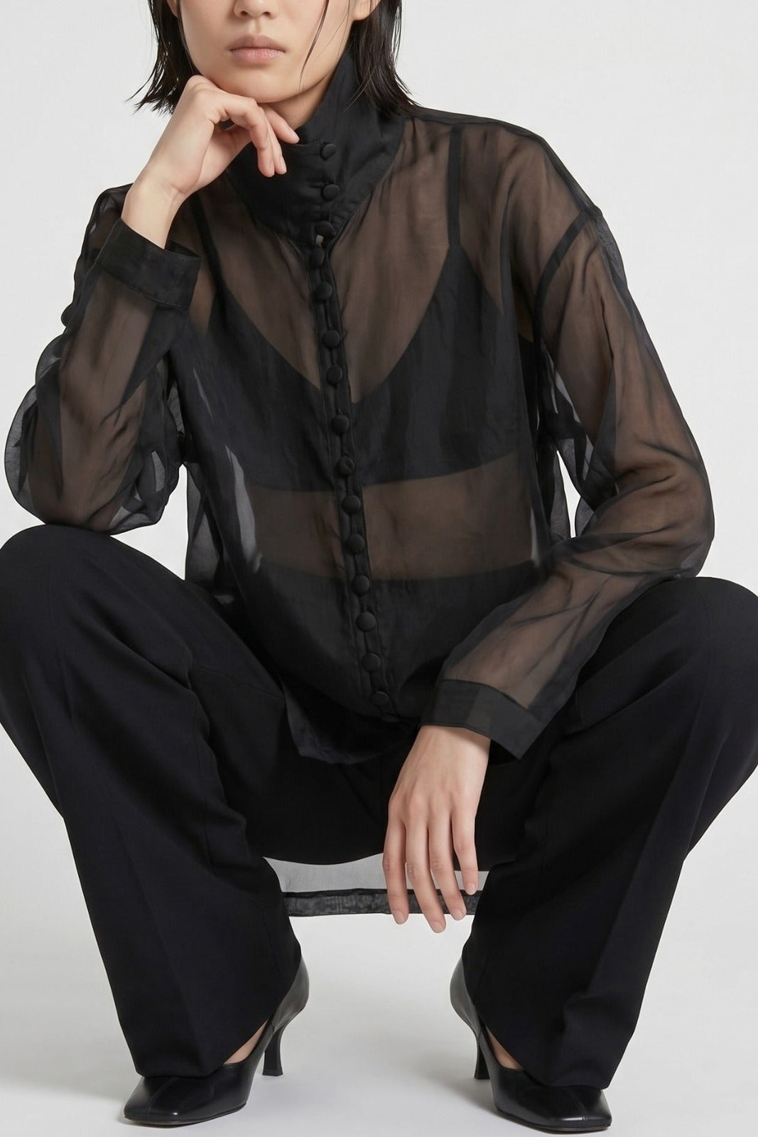 Jil 01 - Translucent Blouse Button - 237