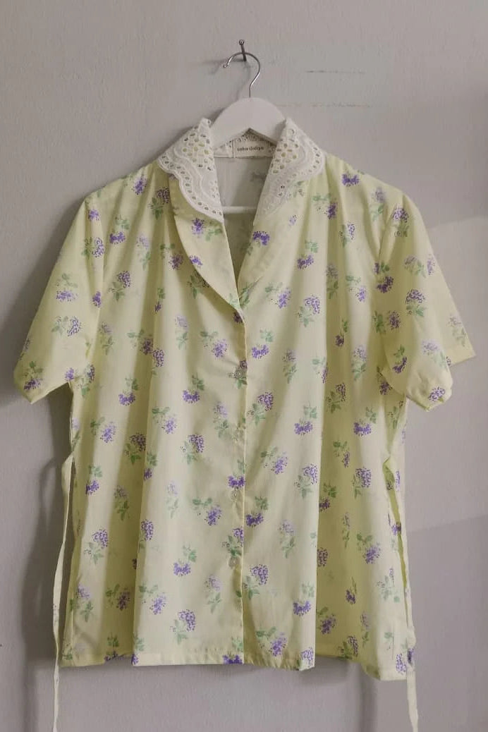 Gabby Floral Blouse Yellow - Toko Didiyo