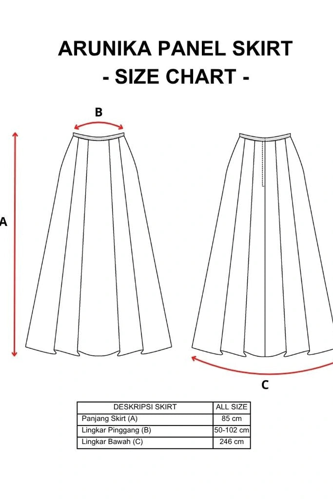 Arunika Panel Skirt Pink - Damakara