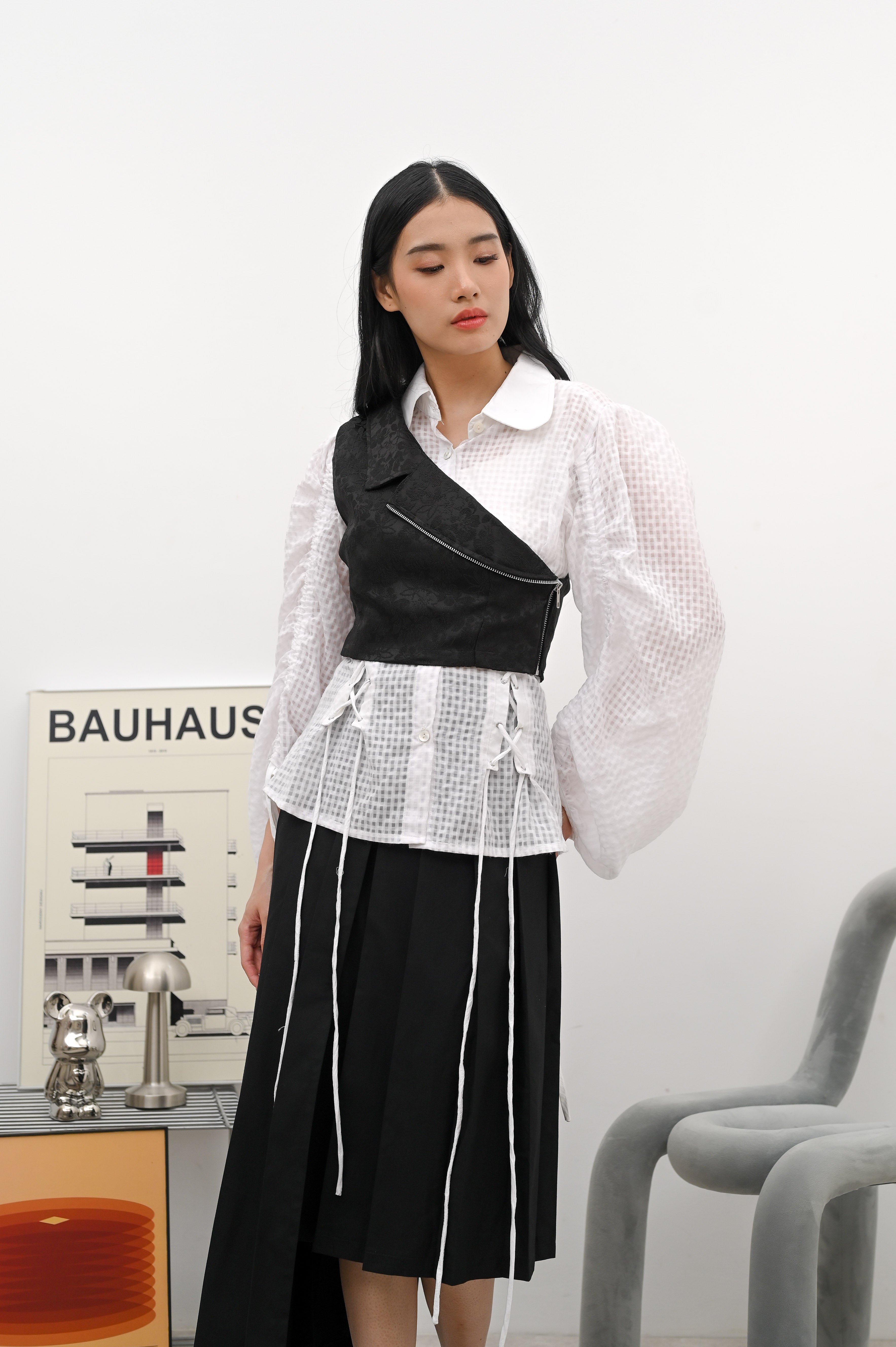 Junko Vest Black - Alexalexa