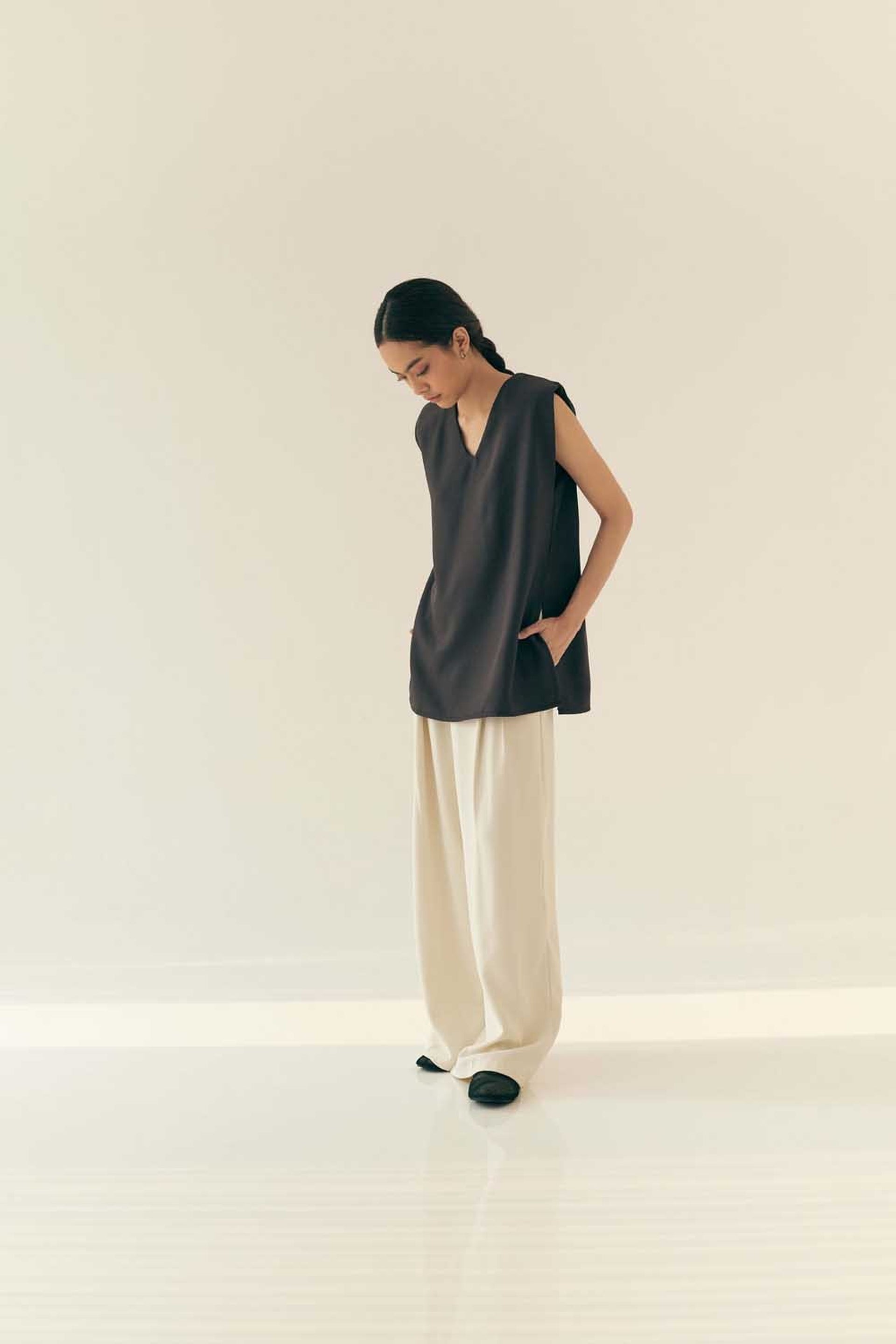 Paddy Blouse Charcoal - Morningsol