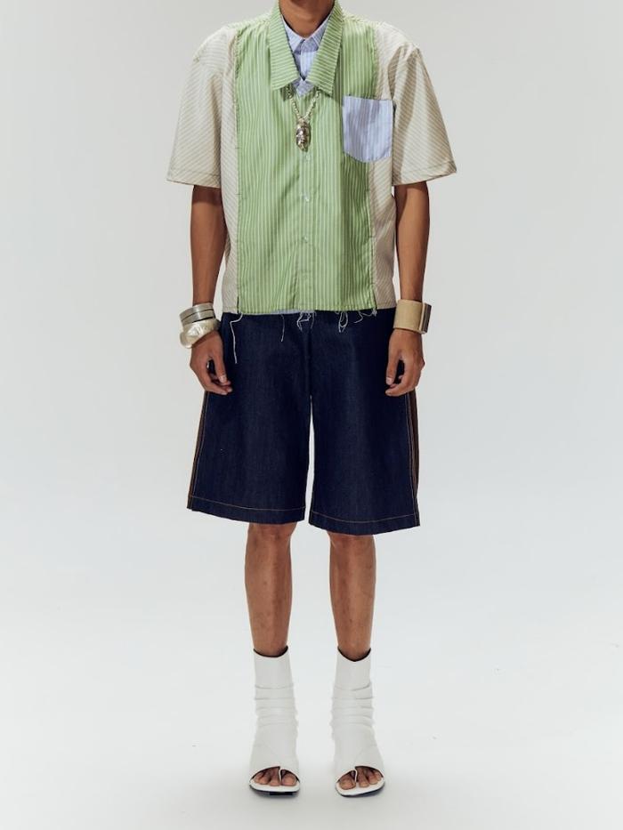 District Double Top Grey Green - Two Stitches