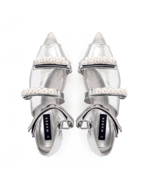 Boba Pearl Open Toe Shoe Silver - Mader