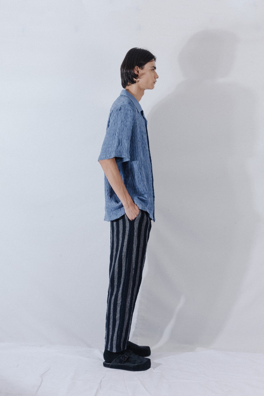 Smoga Steady Pants Navy Grey - La Douche Vita