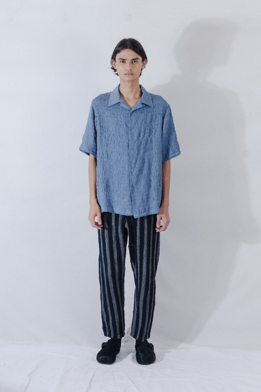Smoga Steady Pants Navy Grey - La Douche Vita