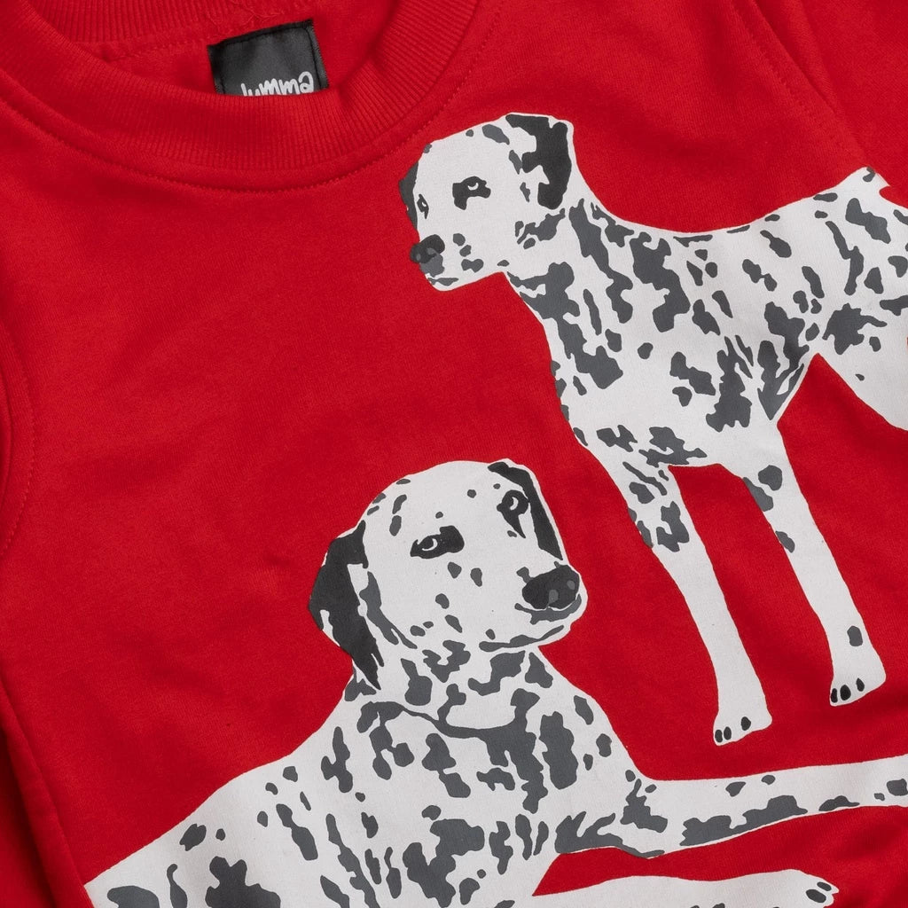 HGL Bambini - Dalmatians Crewneck Anak Merah - Jumma Kids
