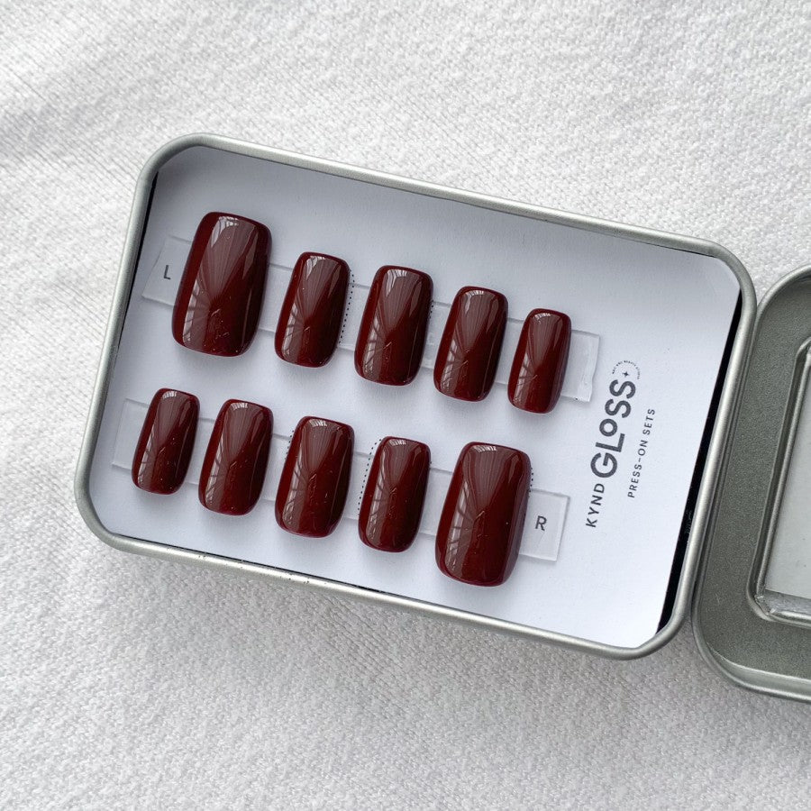Deep Burgundy Press-On - Kynd Gloss