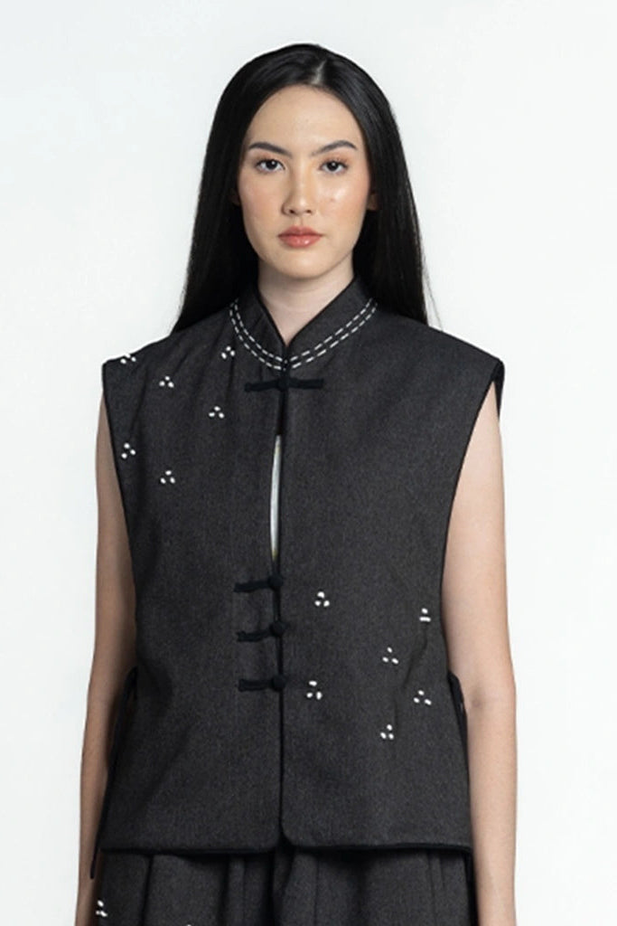 Rintik H-Line Vest Balck - Damakara