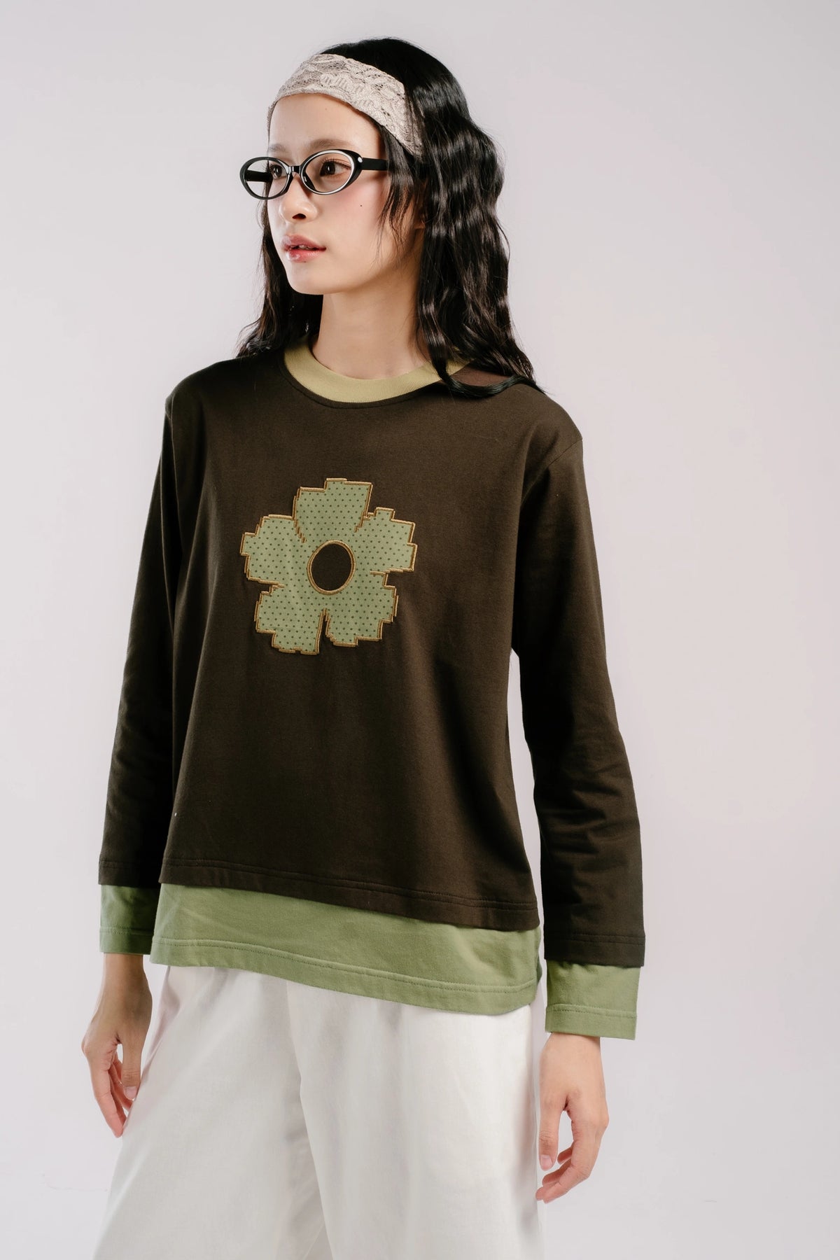 Yessi Layered Longsleeve Brown - Tome Ame