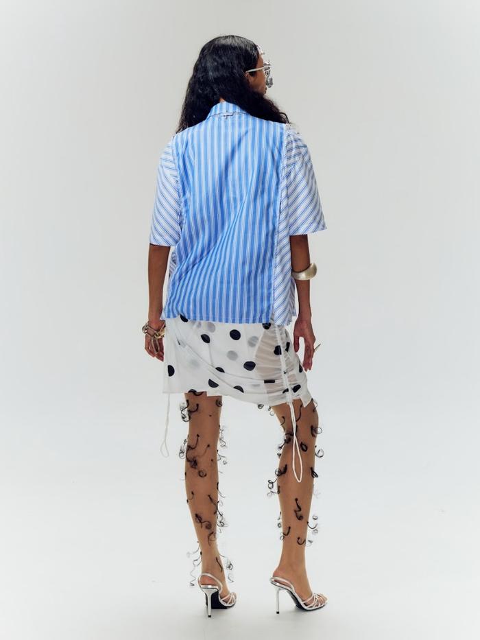 District Double Top Blue White - Two Stitches