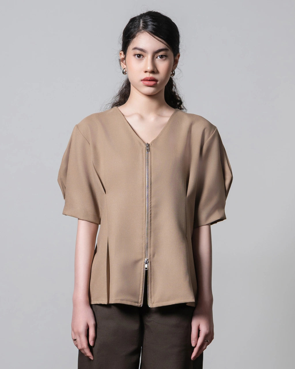 Sabi Blouse Khaki - Kajuaruna