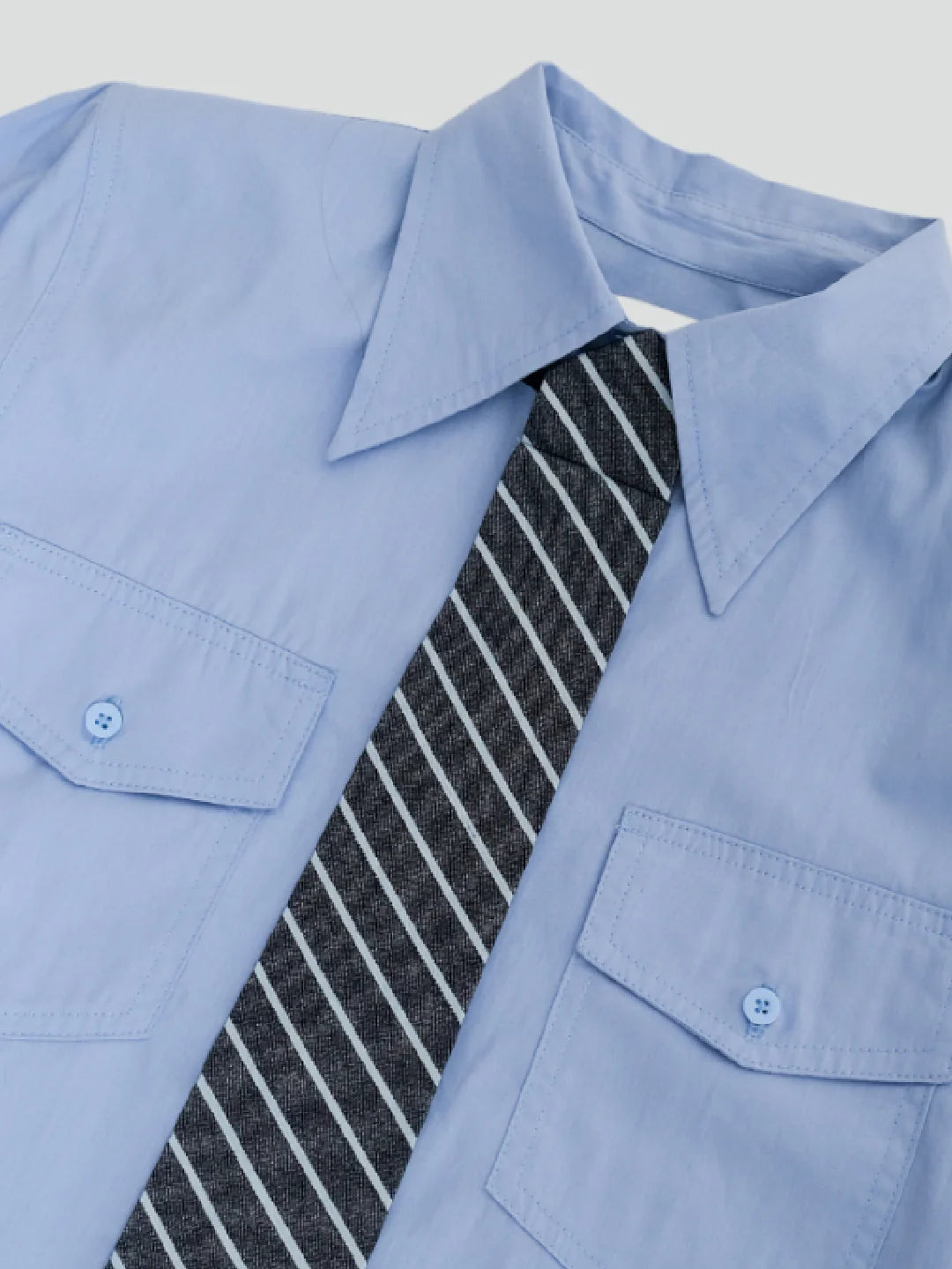 Frankie Shirt Powder Blue - Ambra La Moda