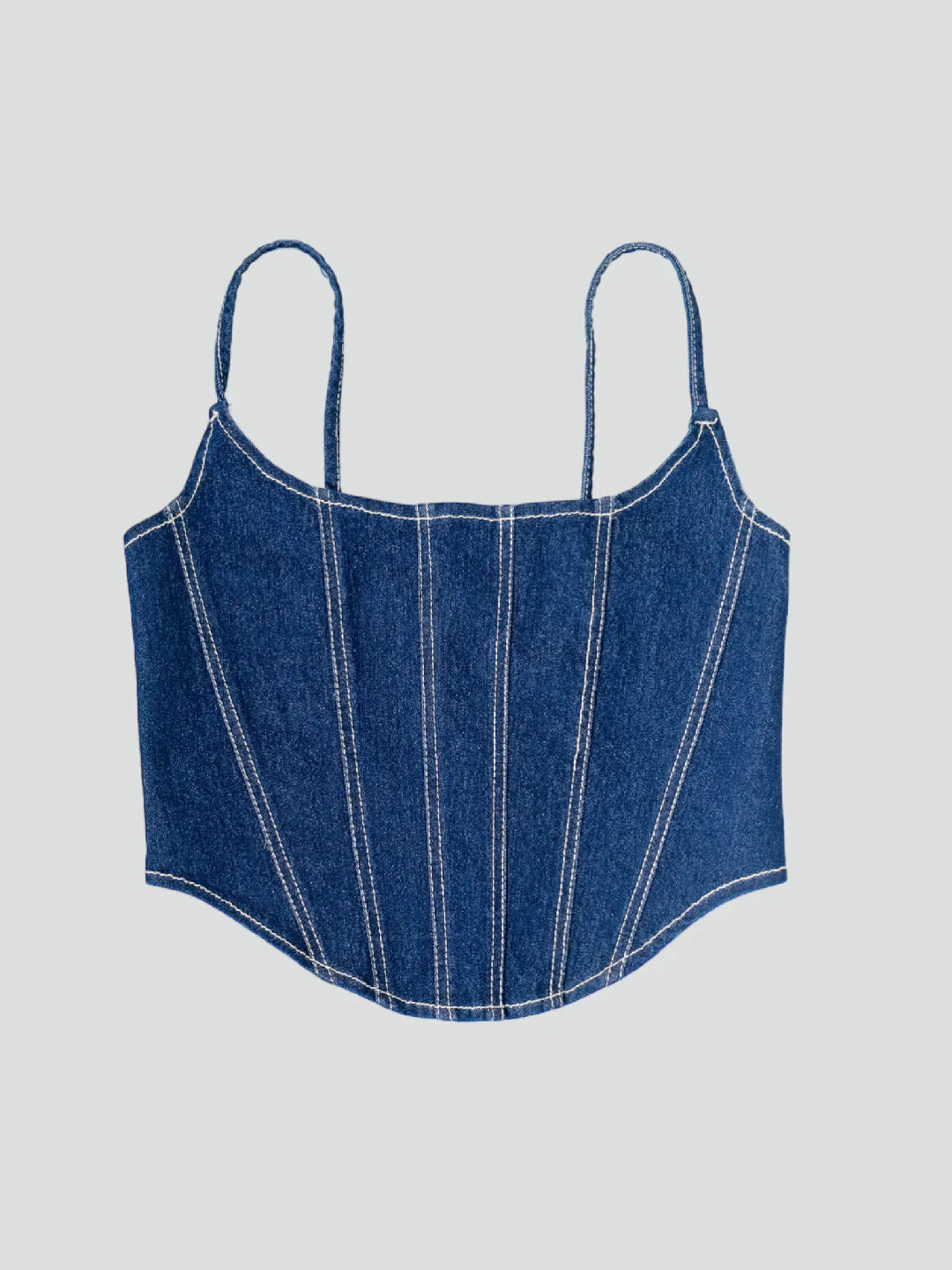 Ivy Corset Denim Dark Blue - Ambra La Moda