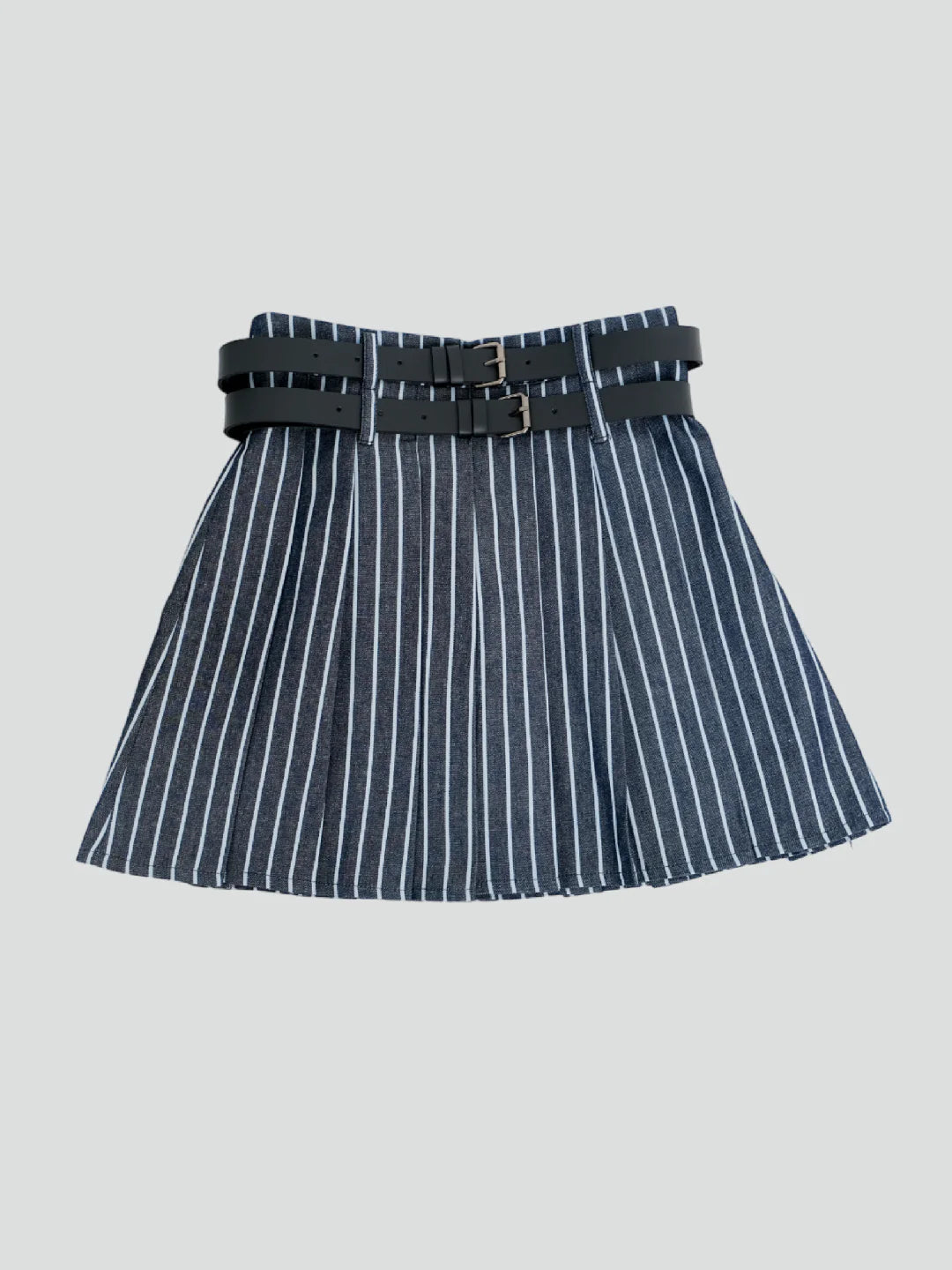 Emery Tennis Skirt Stripe Denim - Ambra La Moda