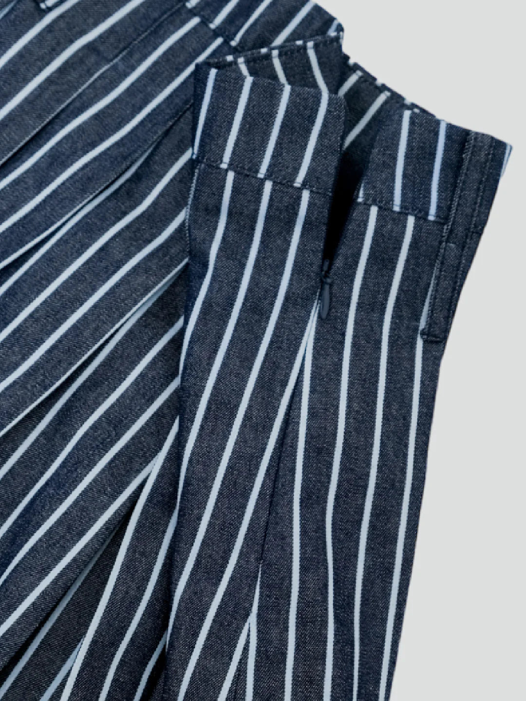 Emery Tennis Skirt Stripe Denim - Ambra La Moda