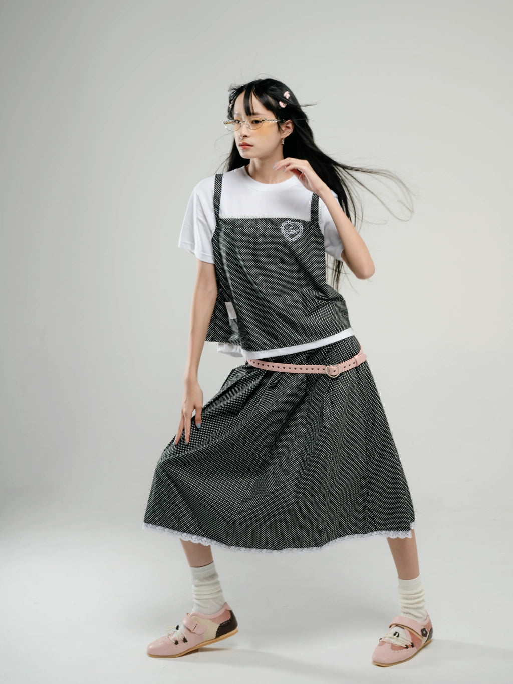 Emi Double Layer Tee White - Tome Ame