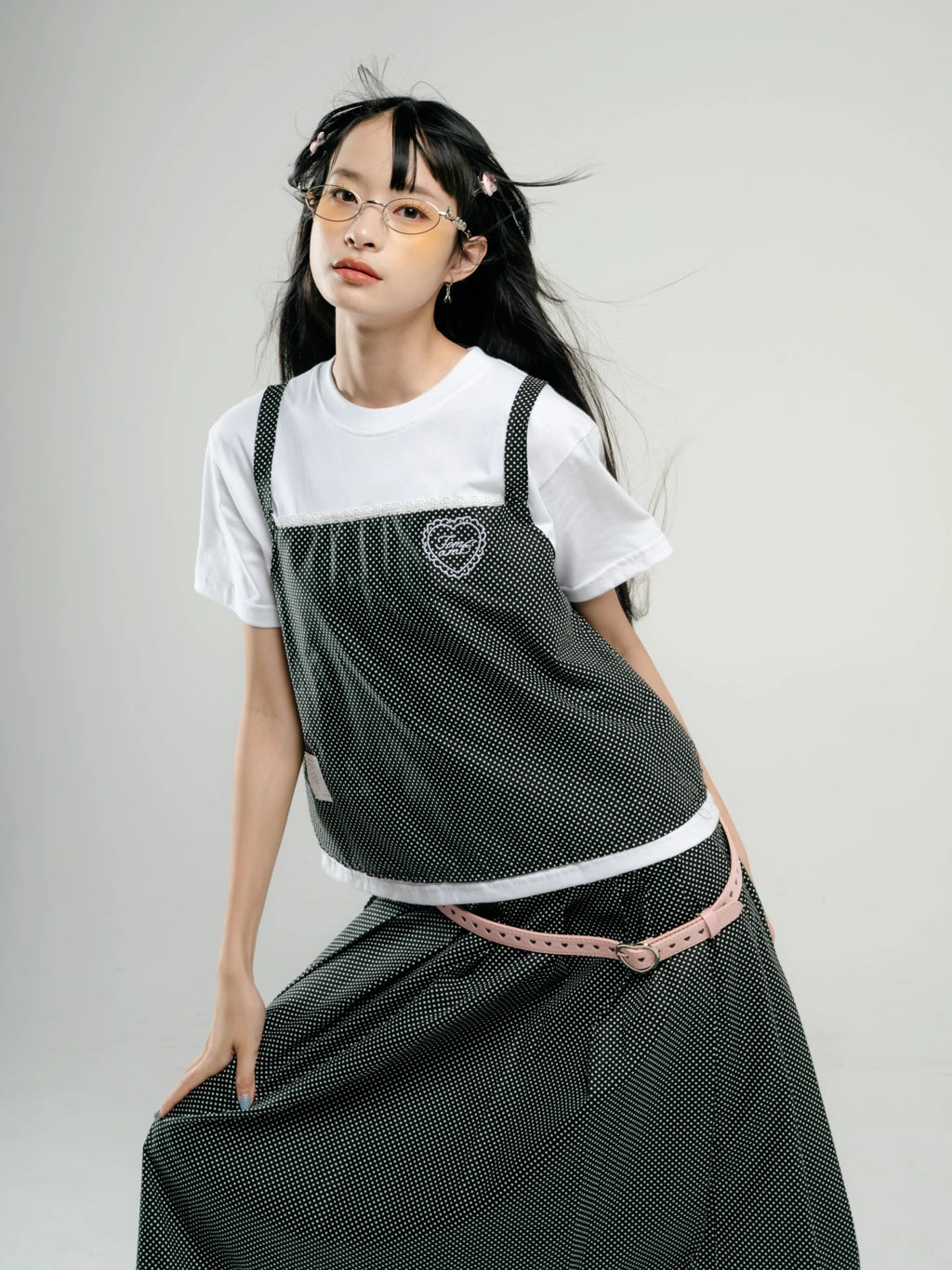 Emi Double Layer Tee White - Tome Ame