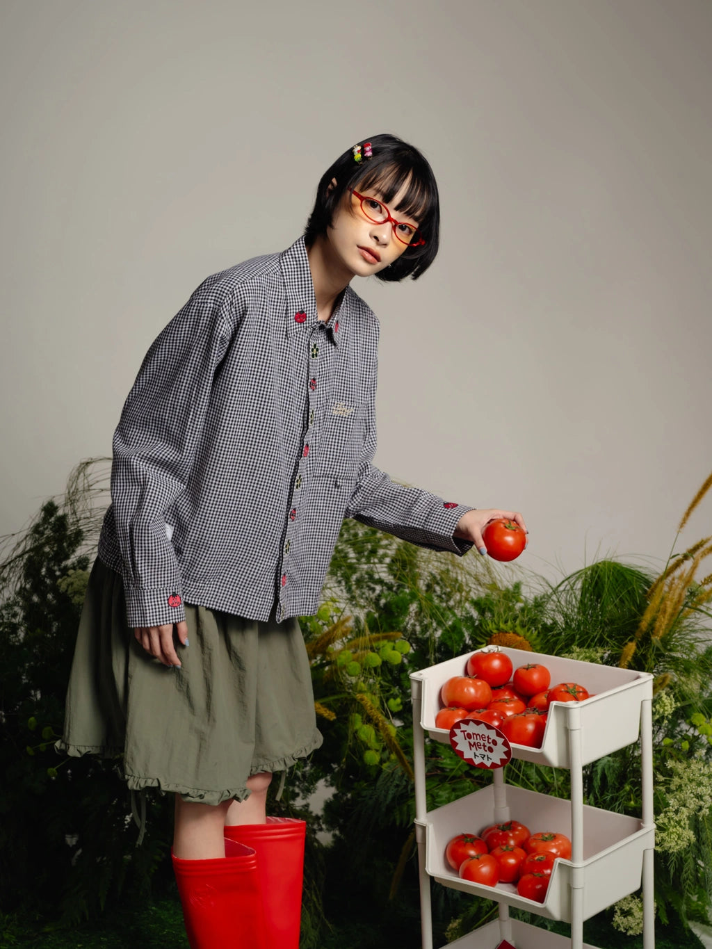 Tometo Plaid Shirt Black - Tome Ame