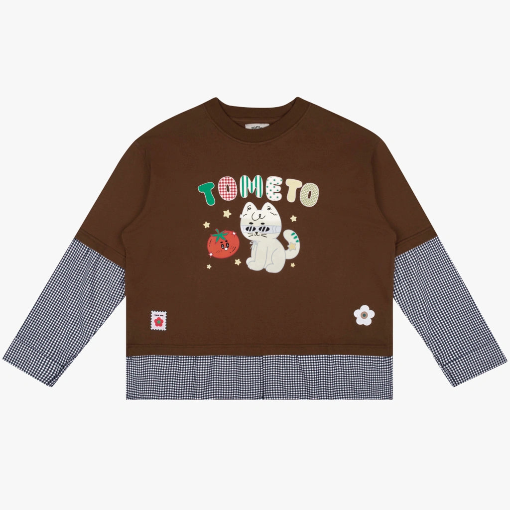 Yurina Boxy Longsleeve Brown - Tome Ame