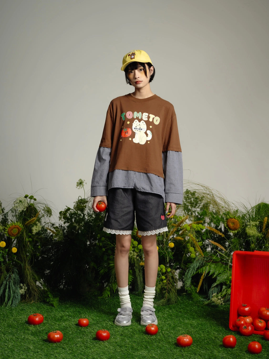 Yurina Boxy Longsleeve Brown - Tome Ame