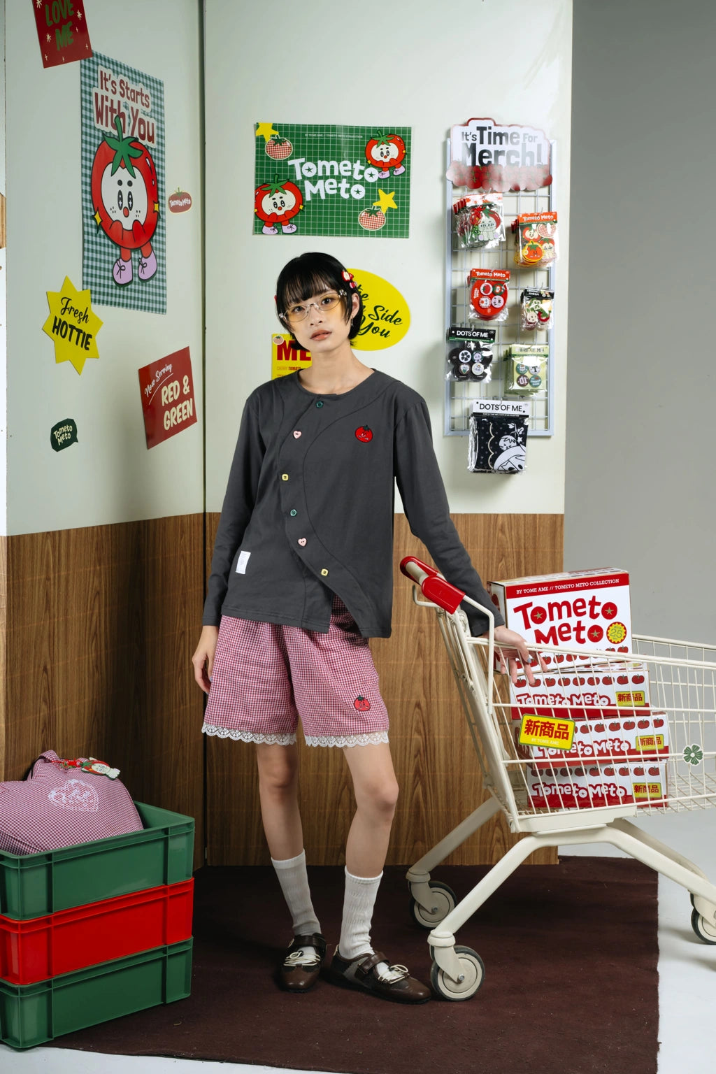 Hitomi Longsleeve Button - Tome Ame