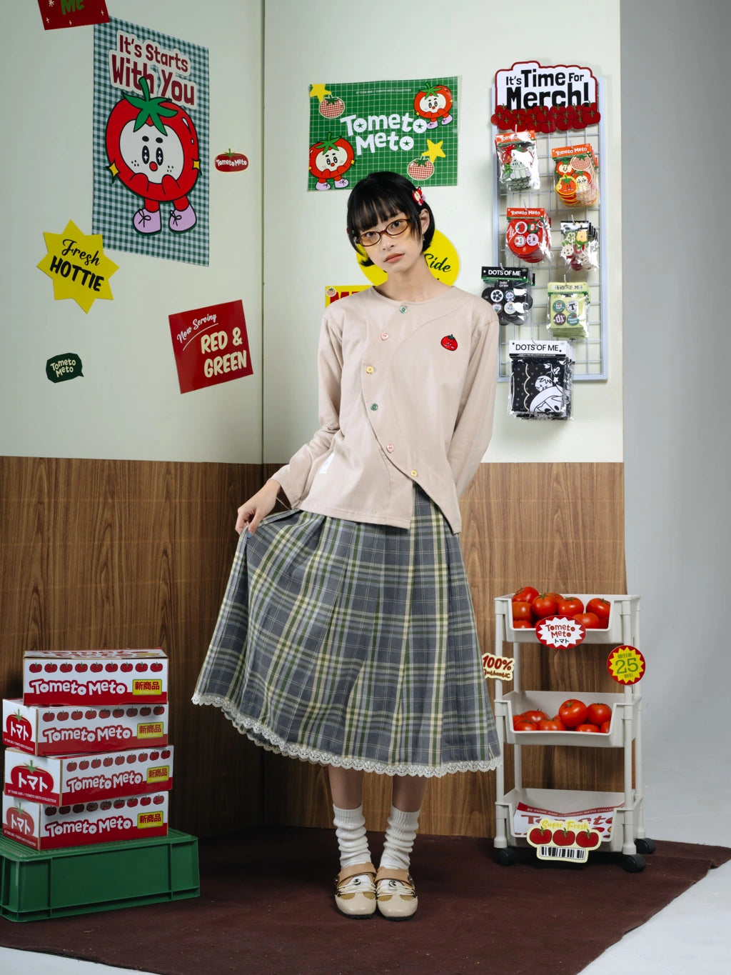 Hitomi Longsleeve Button - Tome Ame