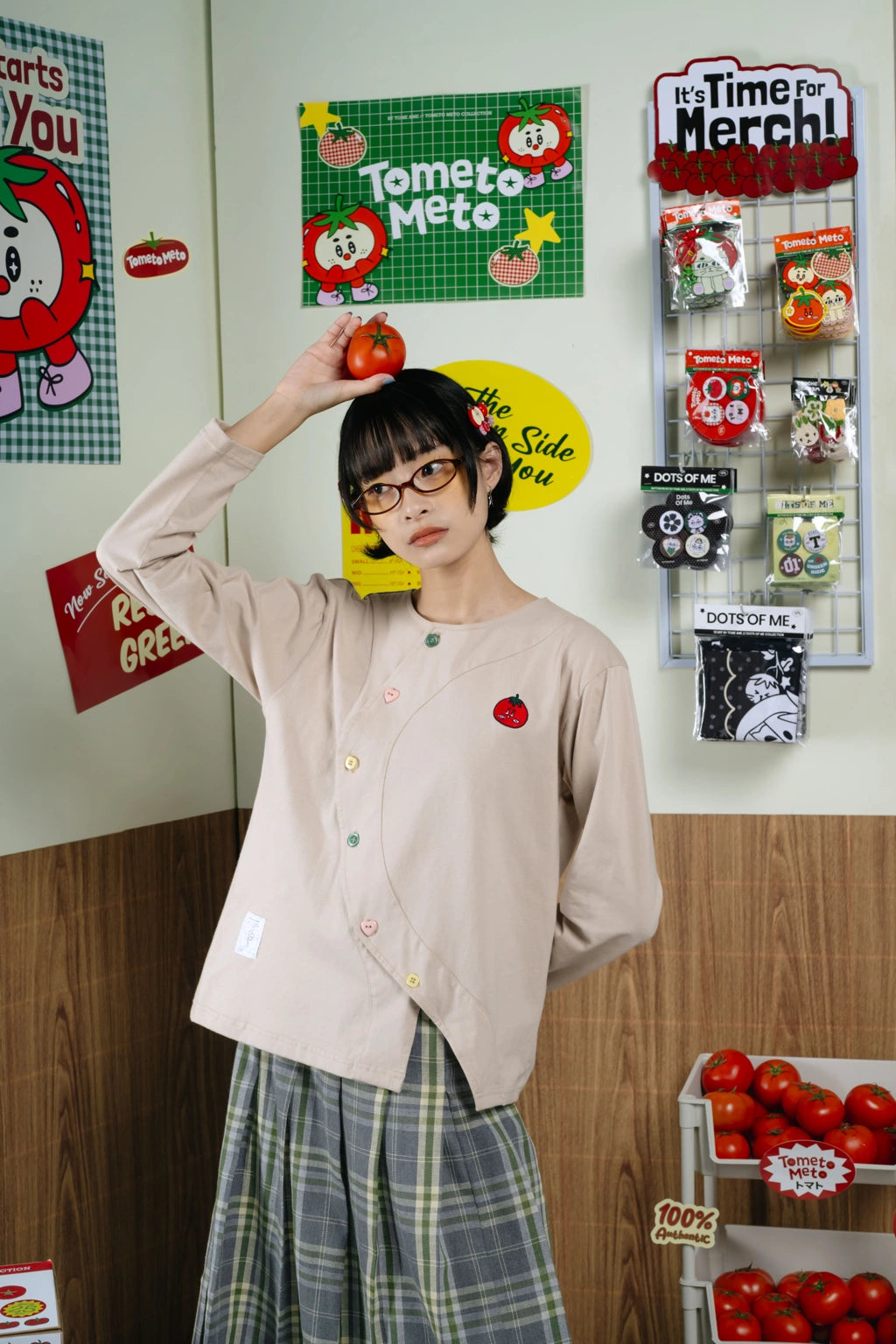Hitomi Longsleeve Button - Tome Ame