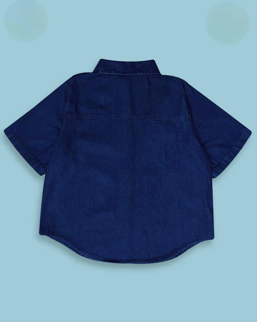 Hazel Shirt In Blue Jeans - Numana