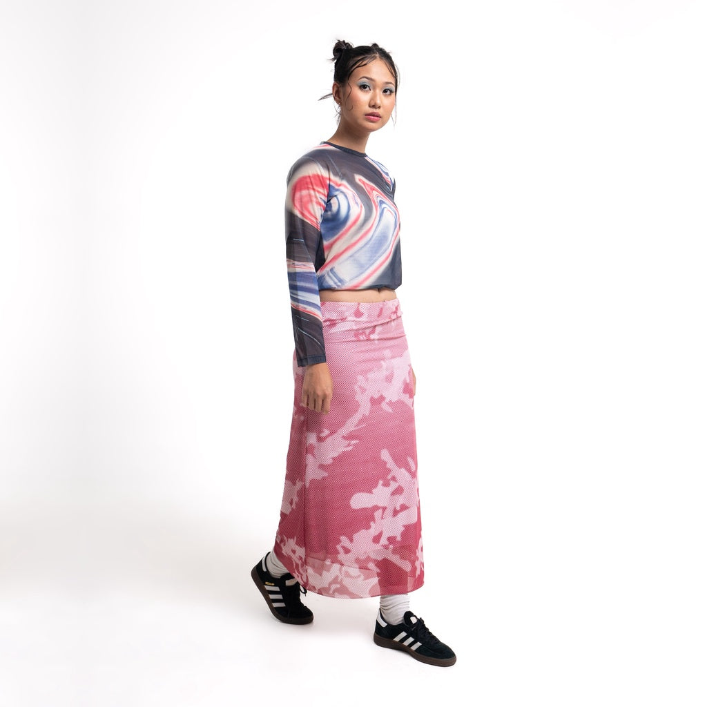 Playwithpattero Multi Skirt and Dress Frost Flower Red 3