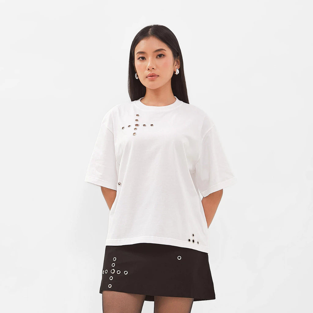 Geila Eyelet T-Shirt - Isoos Studios