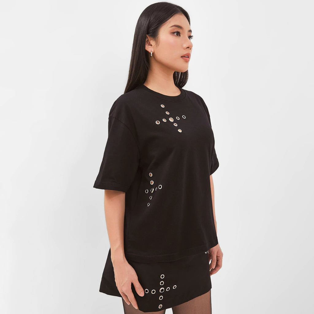 Geila Eyelet T-Shirt - Isoos Studios