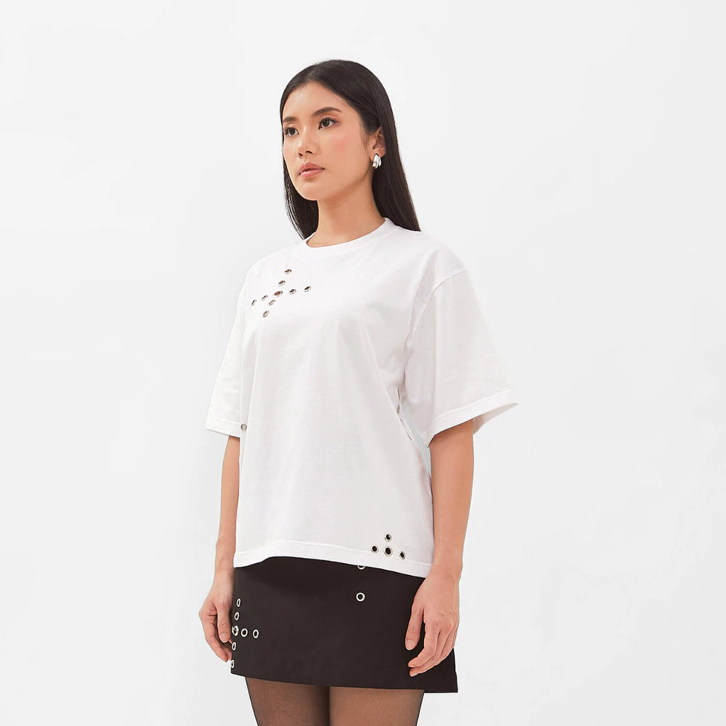 Geila Eyelet T-Shirt - Isoos Studios