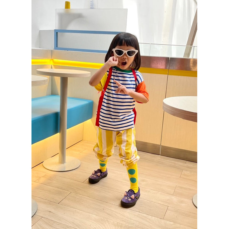 Building Block Wing Top Stripes Blue - Mplayground