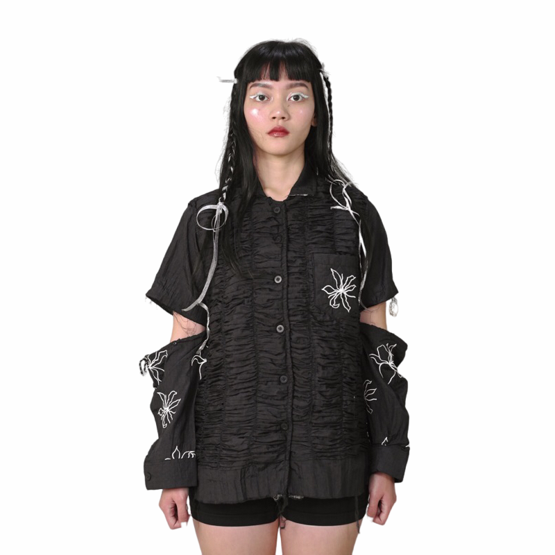 Peony Shirt Black - Magic Beliver