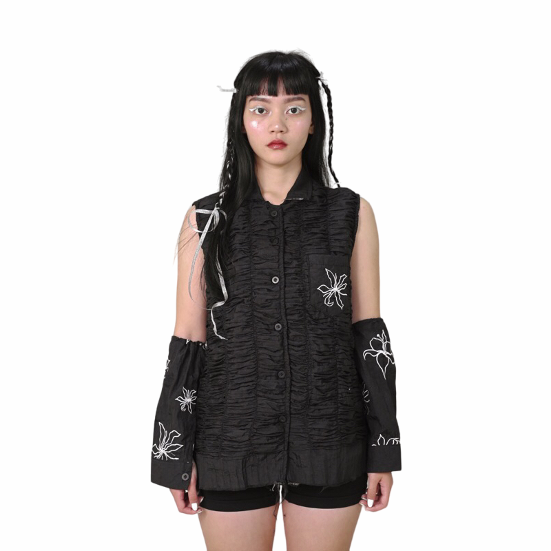 Peony Shirt Black - Magic Beliver