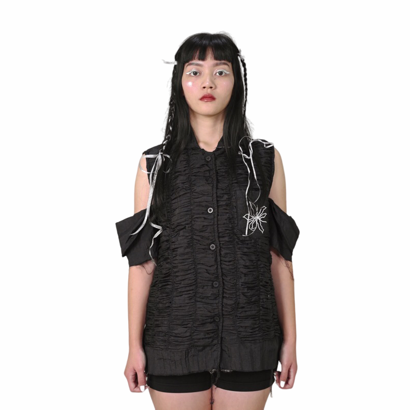 Peony Shirt Black - Magic Beliver