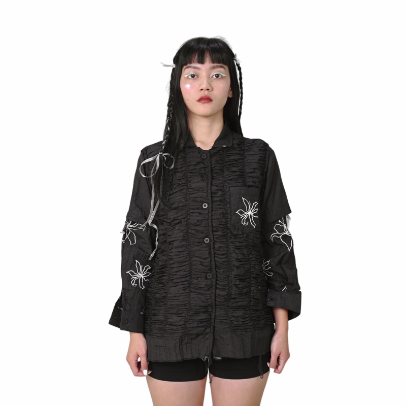 Peony Shirt Black - Magic Beliver