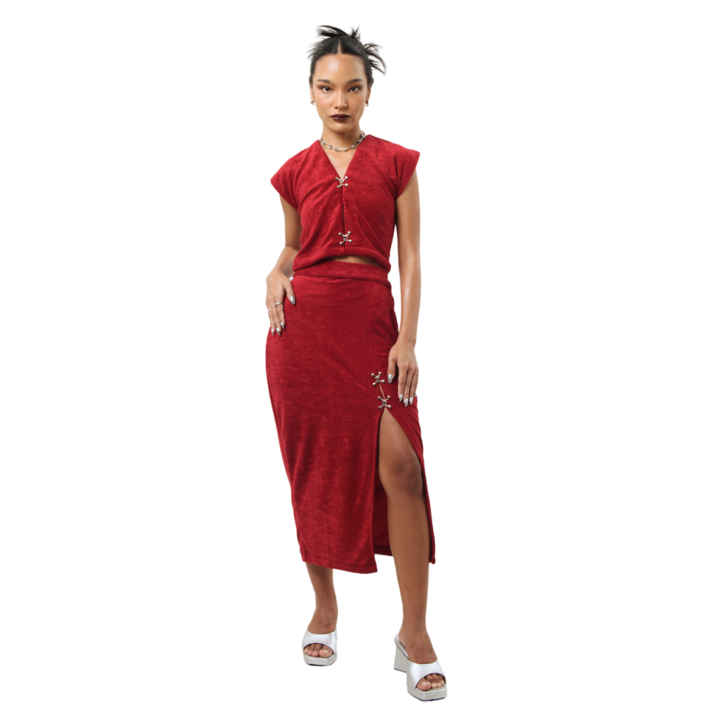 Suney Top In Maroon - Isoos Studios