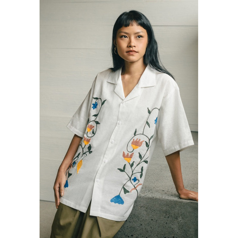 Peonia White Shirt - Sanje