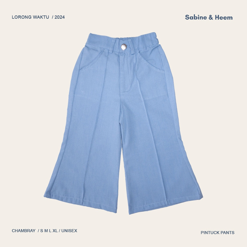 HGL Bambini - Joju Pintuck Pants Light Blue - Sabine & Heem