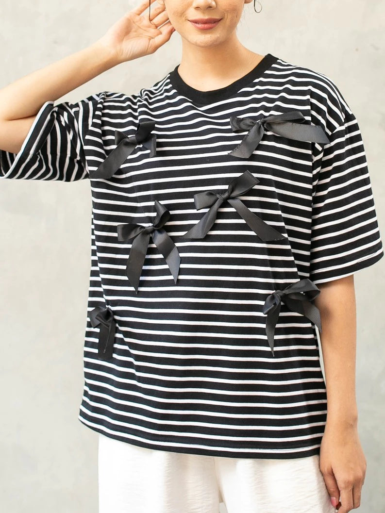 Ribbon Shirt ST Black - Aumone